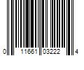 Barcode Image for UPC code 011661032224