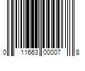 Barcode Image for UPC code 011663000078