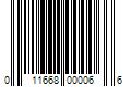 Barcode Image for UPC code 011668000066