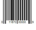 Barcode Image for UPC code 011670000009