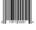 Barcode Image for UPC code 011671002514