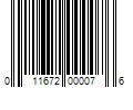 Barcode Image for UPC code 011672000076