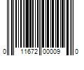 Barcode Image for UPC code 011672000090