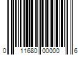 Barcode Image for UPC code 011680000006