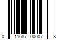 Barcode Image for UPC code 011687000078