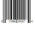 Barcode Image for UPC code 011698000074