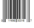 Barcode Image for UPC code 011698003167