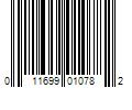 Barcode Image for UPC code 011699010782