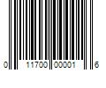 Barcode Image for UPC code 011700000016