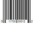 Barcode Image for UPC code 011700000122