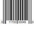 Barcode Image for UPC code 011700000498