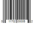 Barcode Image for UPC code 011702000052