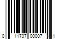 Barcode Image for UPC code 011707000071