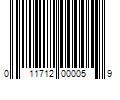 Barcode Image for UPC code 011712000059