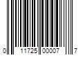 Barcode Image for UPC code 011725000077