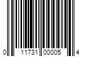 Barcode Image for UPC code 011731000054