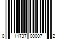 Barcode Image for UPC code 011737000072