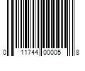 Barcode Image for UPC code 011744000058