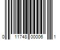 Barcode Image for UPC code 011748000061