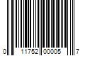 Barcode Image for UPC code 011752000057