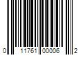 Barcode Image for UPC code 011761000062