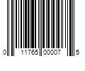 Barcode Image for UPC code 011765000075