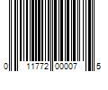 Barcode Image for UPC code 011772000075