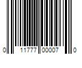 Barcode Image for UPC code 011777000070