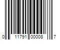 Barcode Image for UPC code 011791000087