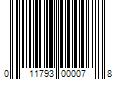 Barcode Image for UPC code 011793000078