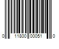 Barcode Image for UPC code 011800000510