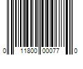 Barcode Image for UPC code 011800000770