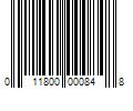 Barcode Image for UPC code 011800000848