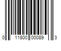 Barcode Image for UPC code 011800000893