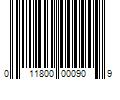 Barcode Image for UPC code 011800000909