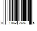 Barcode Image for UPC code 011802000075