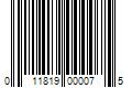 Barcode Image for UPC code 011819000075