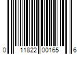 Barcode Image for UPC code 011822001656