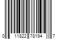 Barcode Image for UPC code 011822781947