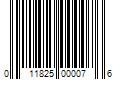 Barcode Image for UPC code 011825000076