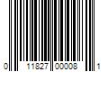 Barcode Image for UPC code 011827000081