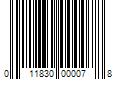 Barcode Image for UPC code 011830000078