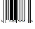 Barcode Image for UPC code 011838000070