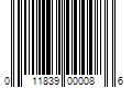 Barcode Image for UPC code 011839000086