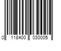 Barcode Image for UPC code 0118400030005