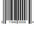 Barcode Image for UPC code 011848000084