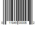 Barcode Image for UPC code 011849000052