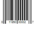 Barcode Image for UPC code 011850000027