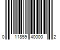 Barcode Image for UPC code 011859400002