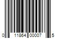 Barcode Image for UPC code 011864000075